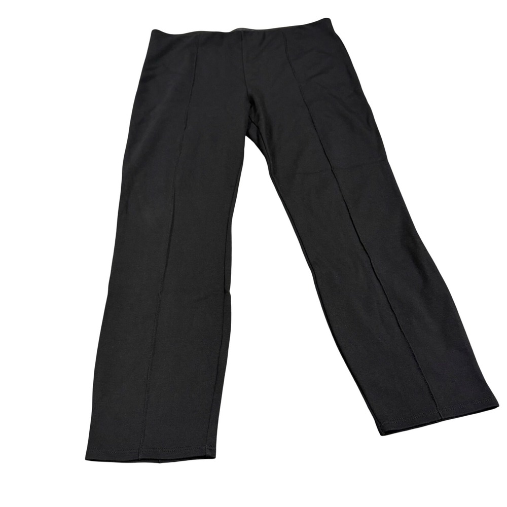 The Row Womens Black Slim Pull On Trousers M Seam Detail AA304 Made USA - Picture 2 of 16